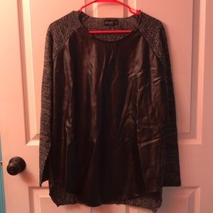 Leather sweater